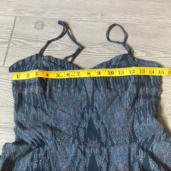 AEROPOSTALE Blue Green White Abstract Print Dress with Adjustable Straps - Picture 7 of 10